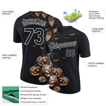 Charger l'image dans la galerie, Custom Black White 3D Halloween Performance T-Shirt