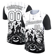 Charger l'image dans la galerie, Custom White Black 3D Halloween Performance T-Shirt