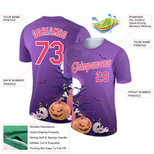 Charger l'image dans la galerie, Custom Purple Pink-White 3D Halloween Performance T-Shirt