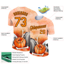Charger l'image dans la galerie, Custom Bay Orange Black 3D Halloween Performance T-Shirt