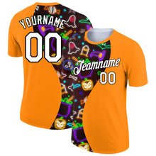 Charger l'image dans la galerie, Custom Orange Brown-Black 3D Halloween Performance T-Shirt