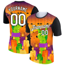 Charger l'image dans la galerie, Custom Bay Orange White-Black 3D Halloween Performance T-Shirt