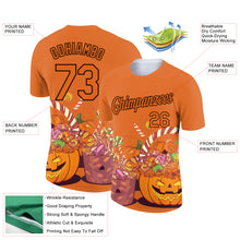 Charger l'image dans la galerie, Custom Texas Orange Black 3D Halloween Performance T-Shirt