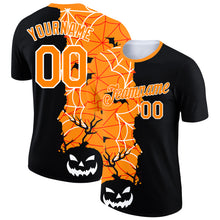 Загрузить изображение в средство просмотра галереи, Custom Black Bay Orange-White 3D Halloween Performance T-Shirt