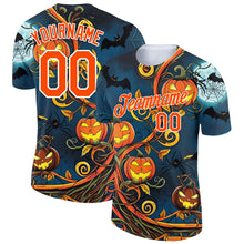 Charger l'image dans la galerie, Custom Teal Orange-White 3D Halloween Performance T-Shirt