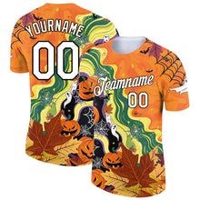 Загрузить изображение в средство просмотра галереи, Custom Bay Orange White-Black 3D Halloween Performance T-Shirt