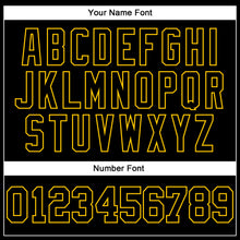 Laden Sie das Bild in den Galerie-Viewer, Custom Stitched Black Yellow 3D Pattern Design Gradient Square Shape Sports Pullover Sweatshirt Hoodie