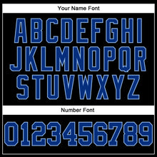 Laden Sie das Bild in den Galerie-Viewer, Custom Stitched Black Royal-Light Blue 3D Pattern Design Gradient Square Shape Sports Pullover Sweatshirt Hoodie