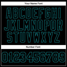 Laden Sie das Bild in den Galerie-Viewer, Custom Stitched Black Teal 3D Pattern Design Gradient Square Shape Sports Pullover Sweatshirt Hoodie