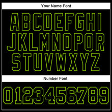 Laden Sie das Bild in den Galerie-Viewer, Custom Stitched Black Neon Green 3D Pattern Design Gradient Square Shape Sports Pullover Sweatshirt Hoodie