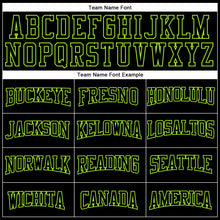 Laden Sie das Bild in den Galerie-Viewer, Custom Stitched Black Neon Green 3D Pattern Design Gradient Square Shape Sports Pullover Sweatshirt Hoodie