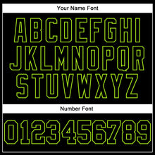 Laden Sie das Bild in den Galerie-Viewer, Custom Stitched Black Neon Green 3D Pattern Design Gradient Square Shape Sports Pullover Sweatshirt Hoodie