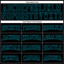 Laden Sie das Bild in den Galerie-Viewer, Custom Stitched Black Teal 3D Pattern Design Gradient Square Shape Sports Pullover Sweatshirt Hoodie