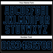 Laden Sie das Bild in den Galerie-Viewer, Custom Stitched Black Powder Blue 3D Pattern Design Gradient Square Shape Sports Pullover Sweatshirt Hoodie