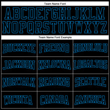 Laden Sie das Bild in den Galerie-Viewer, Custom Stitched Black Blue 3D Pattern Design Gradient Square Shape Sports Pullover Sweatshirt Hoodie