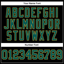 Laden Sie das Bild in den Galerie-Viewer, Custom Stitched Black Midnight Green-Old Gold 3D Pattern Design Gradient Square Shape Sports Pullover Sweatshirt Hoodie