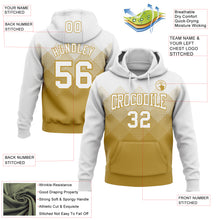 Laden Sie das Bild in den Galerie-Viewer, Custom Stitched White Old Gold 3D Pattern Design Gradient Square Shape Sports Pullover Sweatshirt Hoodie