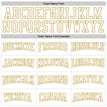 Laden Sie das Bild in den Galerie-Viewer, Custom Stitched White Old Gold 3D Pattern Design Gradient Square Shape Sports Pullover Sweatshirt Hoodie