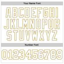 Laden Sie das Bild in den Galerie-Viewer, Custom Stitched White Old Gold 3D Pattern Design Gradient Square Shape Sports Pullover Sweatshirt Hoodie