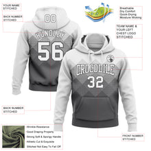 Laden Sie das Bild in den Galerie-Viewer, Custom Stitched White Steel Gray 3D Pattern Design Gradient Square Shape Sports Pullover Sweatshirt Hoodie