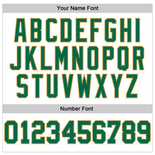 Load image into Gallery viewer, Custom Stitched White Kelly Green-Old Gold 3D Pattern Design Gradient Square Shape Sports Pullover Sweatshirt Hoodie