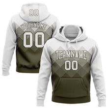 Charger l'image dans la galerie, Custom Stitched White Olive 3D Pattern Design Gradient Square Shape Sports Pullover Sweatshirt Hoodie