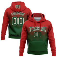 Charger l'image dans la galerie, Custom Stitched Red Green-White 3D Pattern Design Gradient Square Shape Sports Pullover Sweatshirt Hoodie