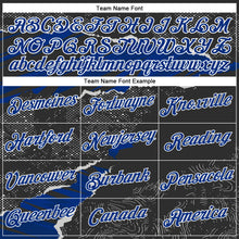 Laden Sie das Bild in den Galerie-Viewer, Custom Stitched Black Royal-White 3D Pattern Design Torn Paper Style Sports Pullover Sweatshirt Hoodie