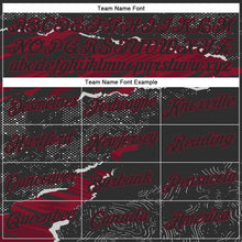 Laden Sie das Bild in den Galerie-Viewer, Custom Stitched Black Crimson 3D Pattern Design Torn Paper Style Sports Pullover Sweatshirt Hoodie