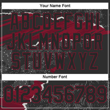 Laden Sie das Bild in den Galerie-Viewer, Custom Stitched Black Crimson 3D Pattern Design Torn Paper Style Sports Pullover Sweatshirt Hoodie