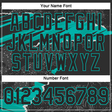 Charger l'image dans la galerie, Custom Stitched Black Aqua 3D Pattern Design Torn Paper Style Sports Pullover Sweatshirt Hoodie