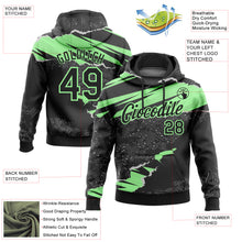 Charger l'image dans la galerie, Custom Stitched Black Pea Green 3D Pattern Design Torn Paper Style Sports Pullover Sweatshirt Hoodie