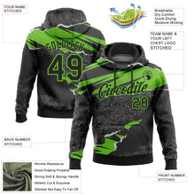 Charger l'image dans la galerie, Custom Stitched Black Aurora Green 3D Pattern Design Torn Paper Style Sports Pullover Sweatshirt Hoodie