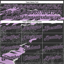 Charger l'image dans la galerie, Custom Stitched Black Light Purple 3D Pattern Design Torn Paper Style Sports Pullover Sweatshirt Hoodie