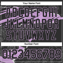 Charger l'image dans la galerie, Custom Stitched Black Light Purple 3D Pattern Design Torn Paper Style Sports Pullover Sweatshirt Hoodie