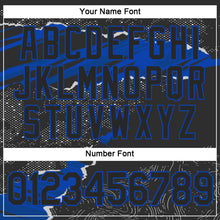 Charger l'image dans la galerie, Custom Stitched Black Thunder Blue 3D Pattern Design Torn Paper Style Sports Pullover Sweatshirt Hoodie