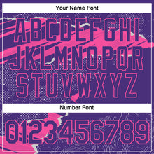 Charger l'image dans la galerie, Custom Stitched Purple Pink 3D Pattern Design Torn Paper Style Sports Pullover Sweatshirt Hoodie