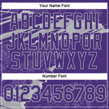 Charger l'image dans la galerie, Custom Stitched Purple Gray 3D Pattern Design Torn Paper Style Sports Pullover Sweatshirt Hoodie