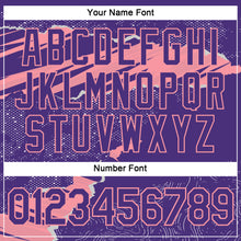 Laden Sie das Bild in den Galerie-Viewer, Custom Stitched Purple Medium Pink 3D Pattern Design Torn Paper Style Sports Pullover Sweatshirt Hoodie