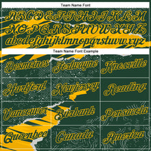 Charger l'image dans la galerie, Custom Stitched Green Gold 3D Pattern Design Torn Paper Style Sports Pullover Sweatshirt Hoodie