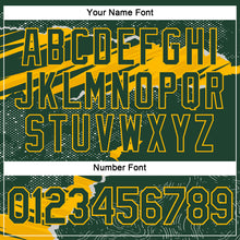 Charger l'image dans la galerie, Custom Stitched Green Gold 3D Pattern Design Torn Paper Style Sports Pullover Sweatshirt Hoodie