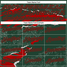 Charger l'image dans la galerie, Custom Stitched Green Red 3D Pattern Design Torn Paper Style Sports Pullover Sweatshirt Hoodie