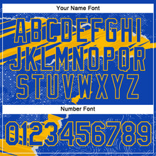 Загрузить изображение в средство просмотра галереи, Custom Stitched Thunder Blue Gold 3D Pattern Design Torn Paper Style Sports Pullover Sweatshirt Hoodie