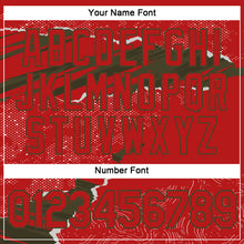 Charger l'image dans la galerie, Custom Stitched Red Olive 3D Pattern Design Torn Paper Style Sports Pullover Sweatshirt Hoodie