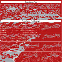 Charger l'image dans la galerie, Custom Stitched Red Gray 3D Pattern Design Torn Paper Style Sports Pullover Sweatshirt Hoodie