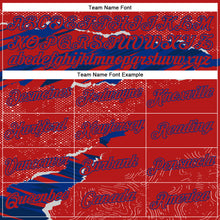 Laden Sie das Bild in den Galerie-Viewer, Custom Stitched Red Royal 3D Pattern Design Torn Paper Style Sports Pullover Sweatshirt Hoodie
