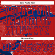 Laden Sie das Bild in den Galerie-Viewer, Custom Stitched Red Royal 3D Pattern Design Torn Paper Style Sports Pullover Sweatshirt Hoodie