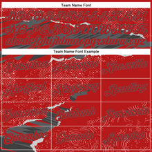 Charger l'image dans la galerie, Custom Stitched Red Steel Gray 3D Pattern Design Torn Paper Style Sports Pullover Sweatshirt Hoodie