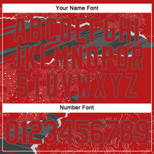 Charger l'image dans la galerie, Custom Stitched Red Steel Gray 3D Pattern Design Torn Paper Style Sports Pullover Sweatshirt Hoodie