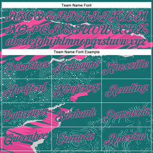 Charger l'image dans la galerie, Custom Stitched Teal Pink 3D Pattern Design Torn Paper Style Sports Pullover Sweatshirt Hoodie